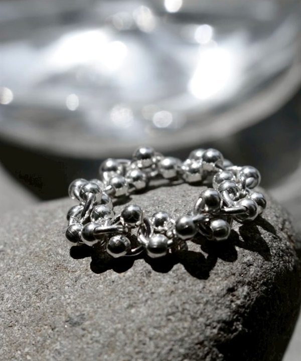 Soierie / Pome chain simple ring(銀色-約13號-SILVER)