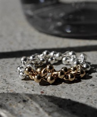 Soierie / Pome chain simple ring(銀色x金色-約13號-其他金色)
