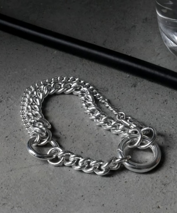 Soierie / Carabiner loop bracelet(銀色-one-SILVER)