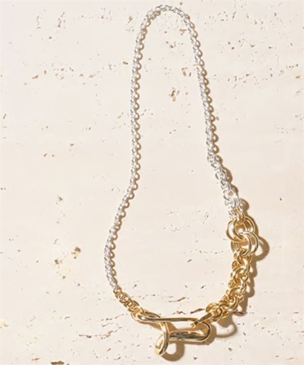 Soierie / Stream necklace(銀色x金色-one-其他金色)