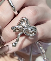 Soierie / Distort ribbon w ring(金色-約13號-GOLD)