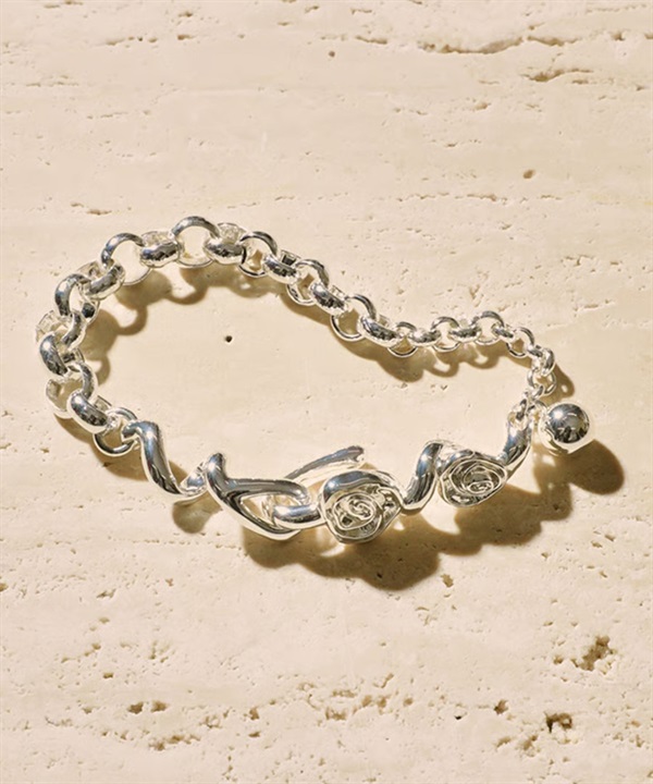 Soierie / Rose hook bracelet(銀色-one-SILVER)