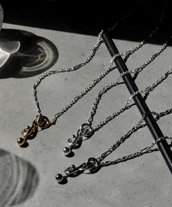 Soierie / Tribal barbell necklace