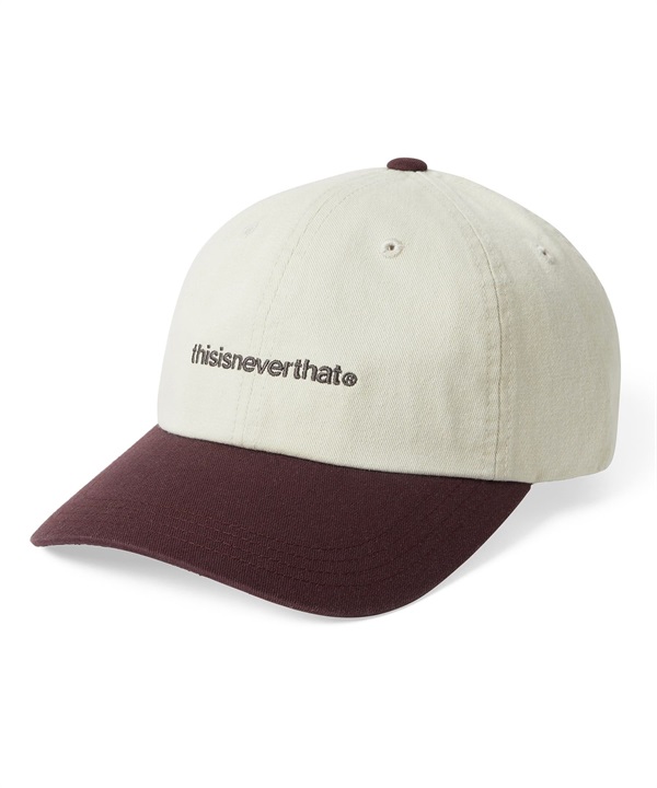 thisisneverthat / T-Logo Cap(象牙白/酒紅色-one-RED)