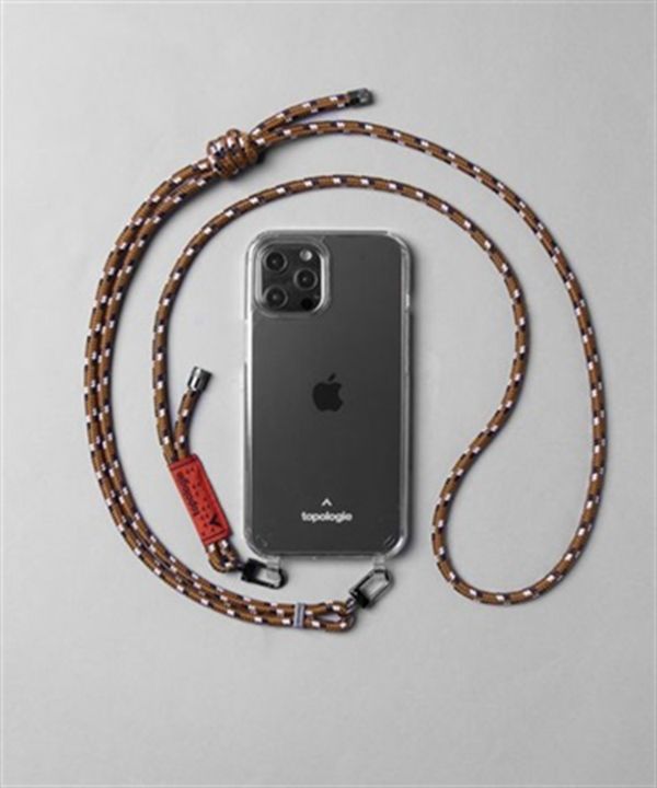 Topologie Verdon 繩索背帶手機殼(咖啡藍(BRN)-iPhone X/XS-咖啡藍(BRN))