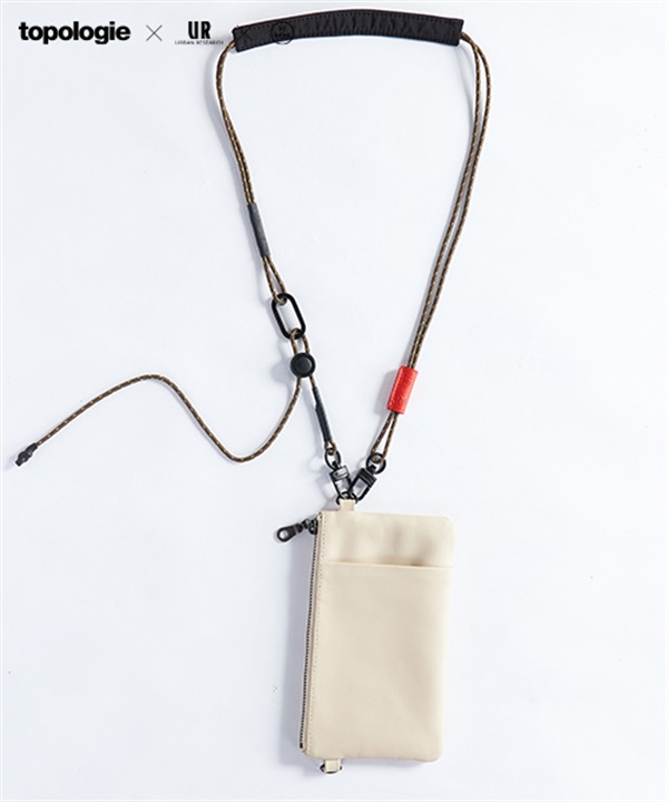 Topologie x HMM x URBAN RESEARCH Flip雙向皮革貼身包(米色-One-L.BEIGE)