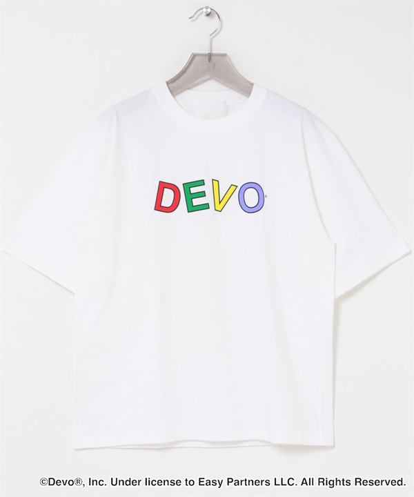 URBAN RESEARCH iD / DEVO LOGO T恤(白色-M-WHITE)
