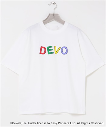 URBAN RESEARCH iD / DEVO LOGO T恤(白色-M-WHITE)