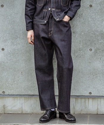 SHIOTA / 皮馬棉牛仔直筒長褲 #JAY