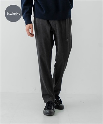【別注】GRAMICCI / 仿羊毛感修身長褲