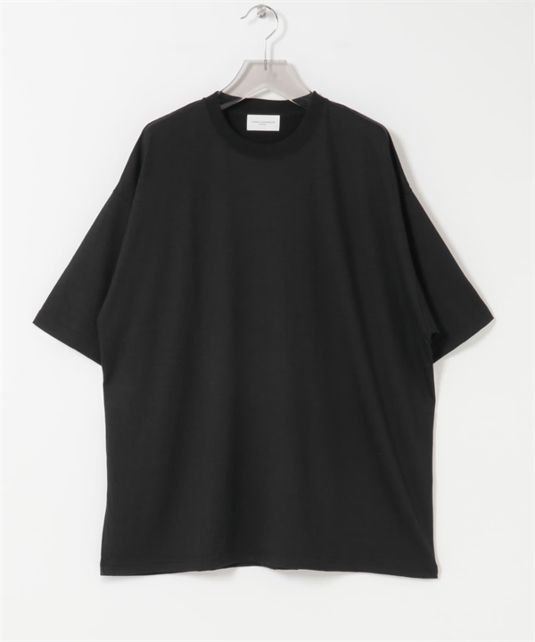 new basic 可機洗美麗諾羊毛短袖T恤(黑色-M-BLACK)