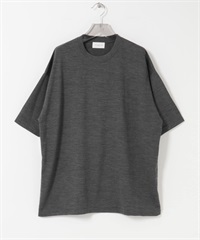 new basic 可機洗美麗諾羊毛短袖T恤(炭灰色-M-CHARCOAL GRAY)