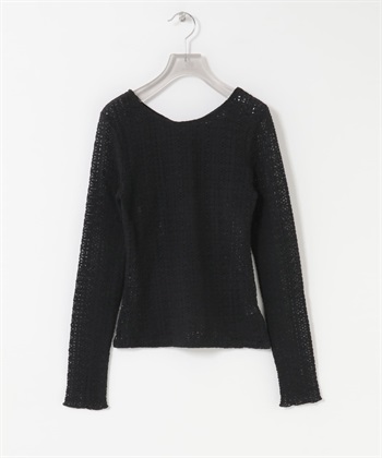 2WAY彈性蕾絲上衣(黑色-FREE-BLACK)