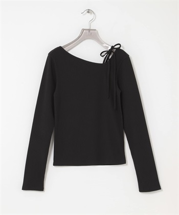 挖空蝴蝶結上衣(黑色-FREE-BLACK)