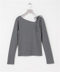 挖空蝴蝶結上衣(灰色-FREE-GRAY)