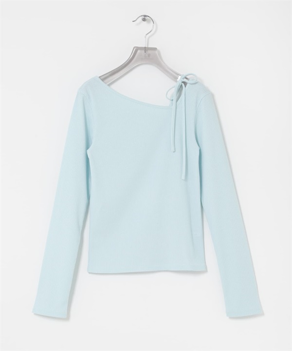 挖空蝴蝶結上衣(淺藍色-FREE-其他藍色)