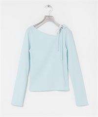 挖空蝴蝶結上衣(淺藍色-FREE-其他藍色)