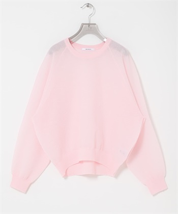 混麻料鬆軟感針織衫(粉紅色-FREE-PINK)