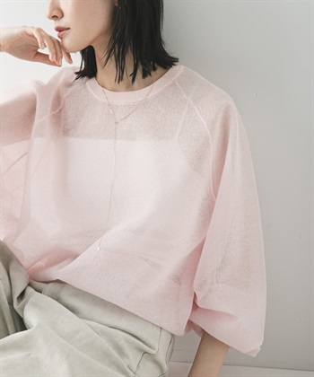 混麻料鬆軟感針織衫