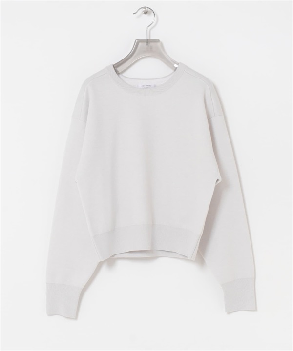 雙面織圓領針織衫(淺灰色-FREE-其他灰色)