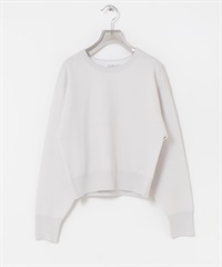 雙面織圓領針織衫(淺灰色-FREE-其他灰色)