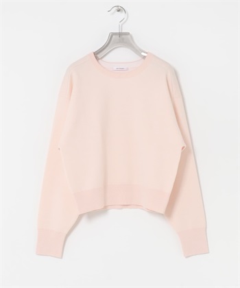 雙面織圓領針織衫(粉紅色-FREE-PINK)