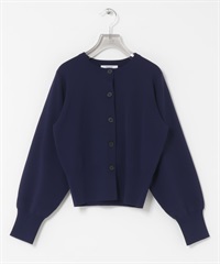 繭型袖開襟衫(藏青色-FREE-NAVY)