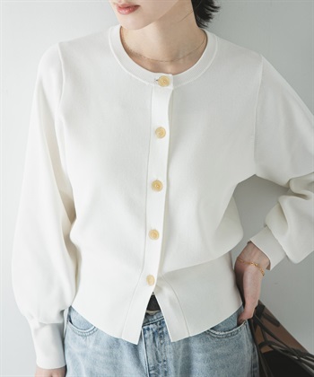 繭型袖開襟衫