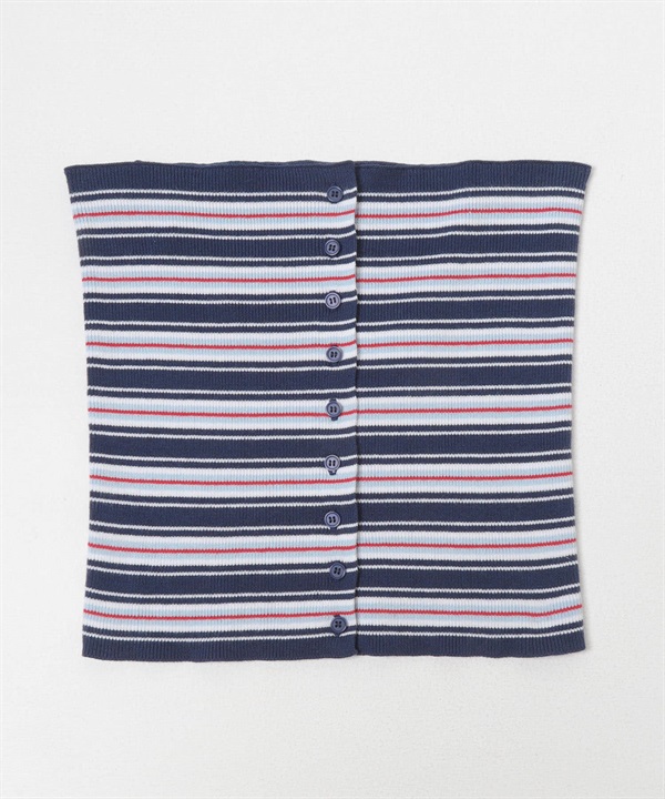 多彩橫紋針織背心(藏青色-FREE-其他藍色)