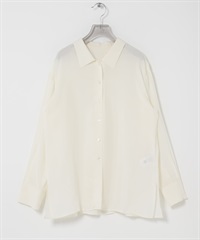 銅氨纖維襯衫(米白色-FREE-OFF WHITE)