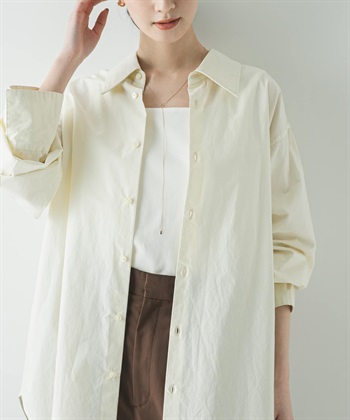 成品染棉質寬版襯衫