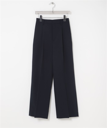 打褶直筒褲(藏青色-36-NAVY)