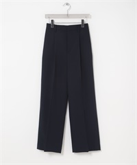 打褶直筒褲(藏青色-36-NAVY)