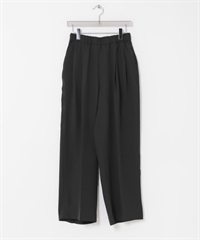 雙層織物銅氨纖維輕便長褲(黑色-36-BLACK)