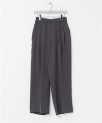 雙層織物銅氨纖維輕便長褲(炭灰色-36-CHARCOAL GRAY)