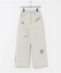 【別注】PICCADILLY / 刺繡牛仔褲(淺灰色-36-LIGHT GRAY)