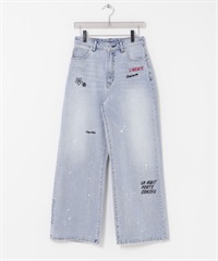 【別注】PICCADILLY / 刺繡牛仔褲(淺靛青色-36-LIGHT INDIGO BLUE)