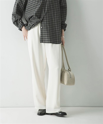 緞紋輕便微喇叭褲