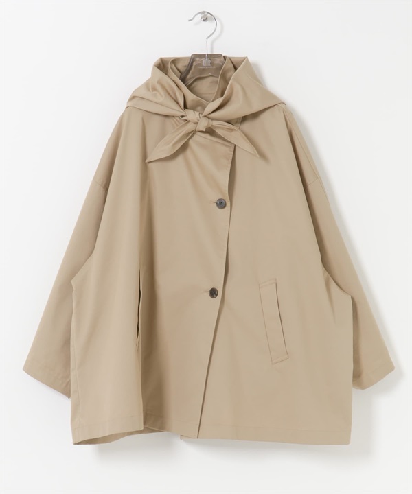 立領中長版風衣(膚色-36-BEIGE)