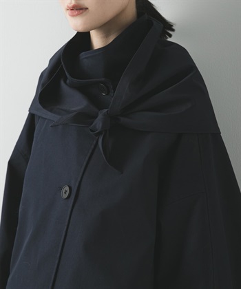 立領中長版風衣