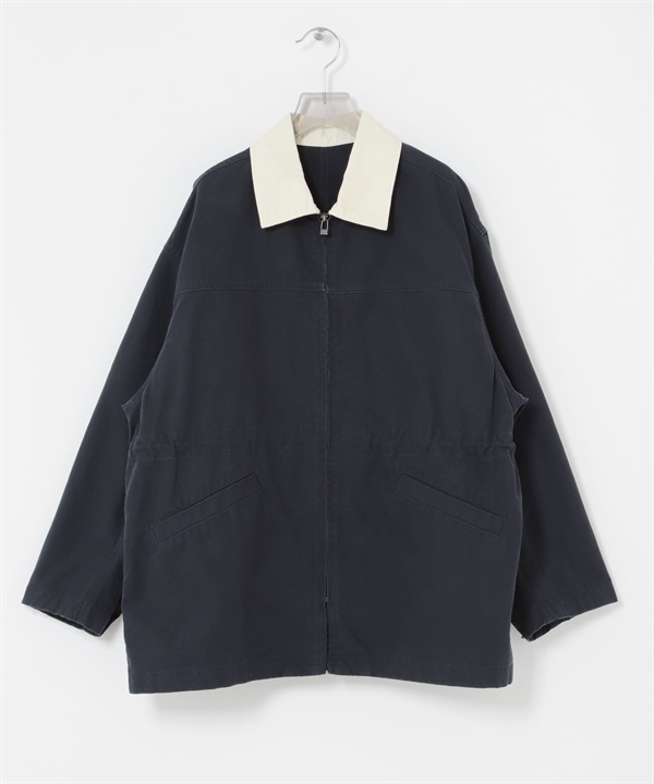 抽繩設計工裝夾克(藏青色-FREE-NAVY)