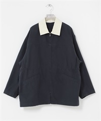 抽繩設計工裝夾克(藏青色-FREE-NAVY)