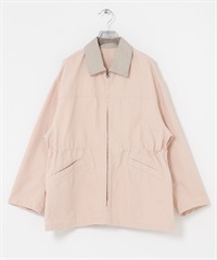 抽繩設計工裝夾克(粉紅色-FREE-PINK)
