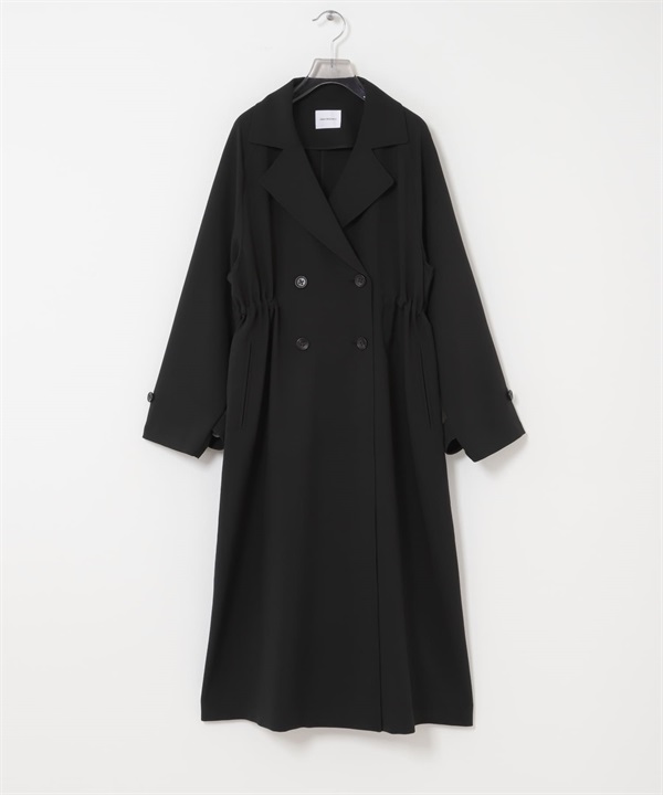 防潑水UV CUT抽繩風衣(黑色-36-BLACK)