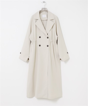 防潑水UV CUT抽繩風衣(灰膚色-36-LIGHT GRAY)