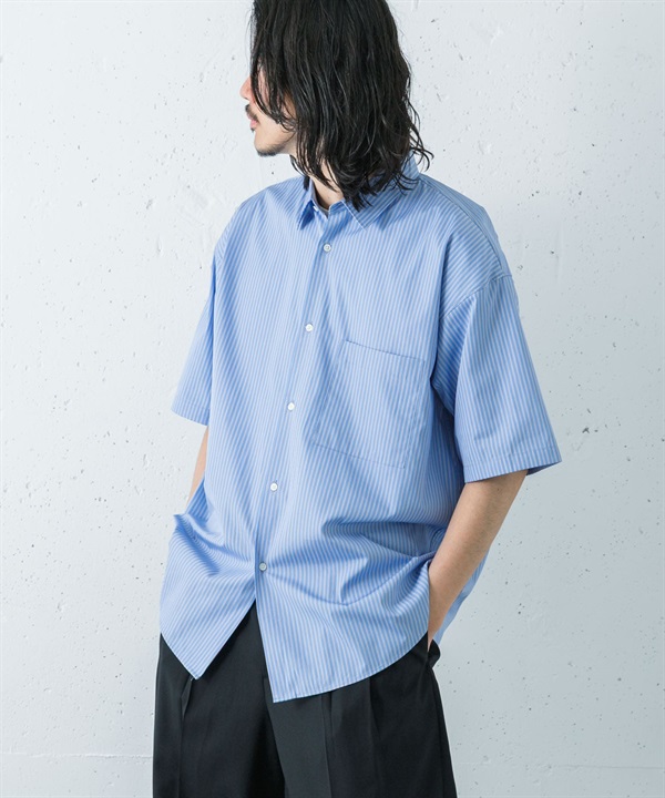 THOMAS MASON 短袖寬版襯衫