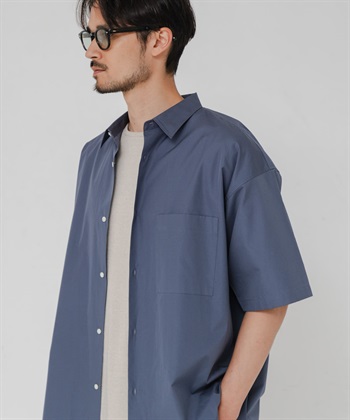 THOMAS MASON 短袖寬版襯衫