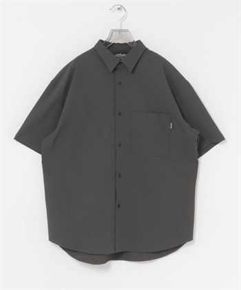 【別注】THOUSAND MILE / 褶皺感襯衫(炭灰色-L-CHARCOAL GRAY)