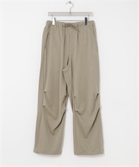 可水洗銅氨纖維寬褲(褐灰色-M-其他膚色)