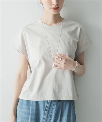 UR TECH 皮馬棉法式袖上衣